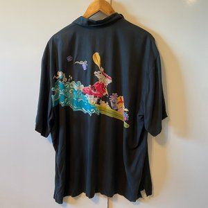 Kahala Men's Surfing Santa Christmas Holiday Hawaiian Shirt 2XL